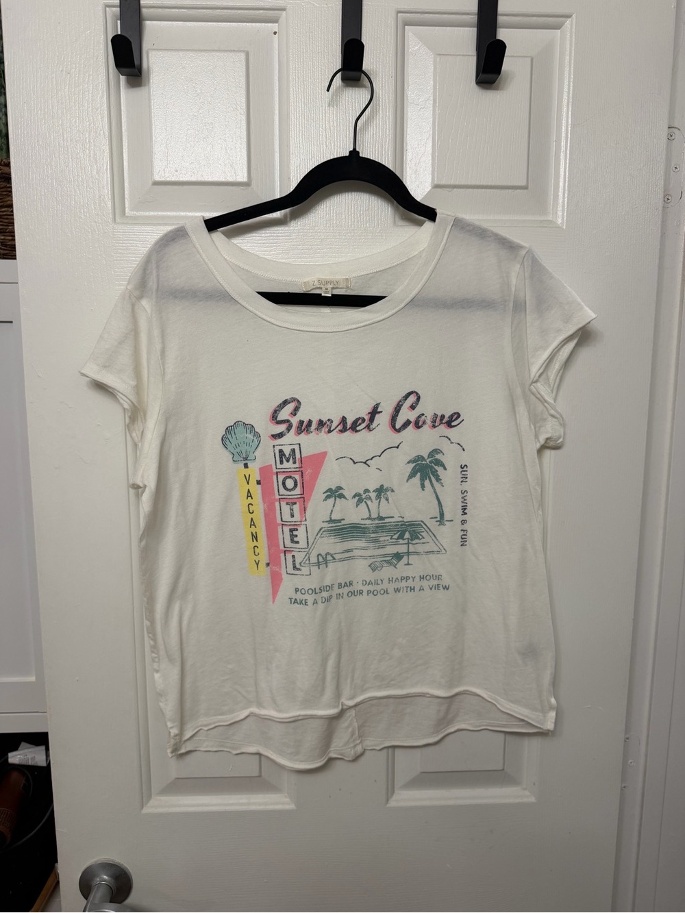Z Supply White Sunset Cove Graphic Tee